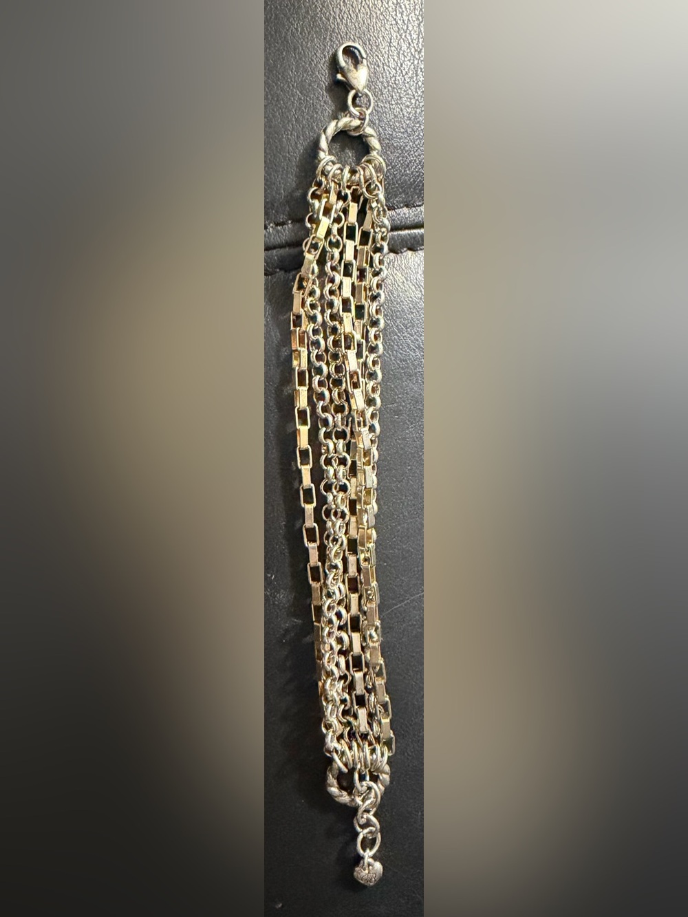 Brighton Mixed Metal Multi-Strand Chain Bracelet Gold & Silver Tone Retired